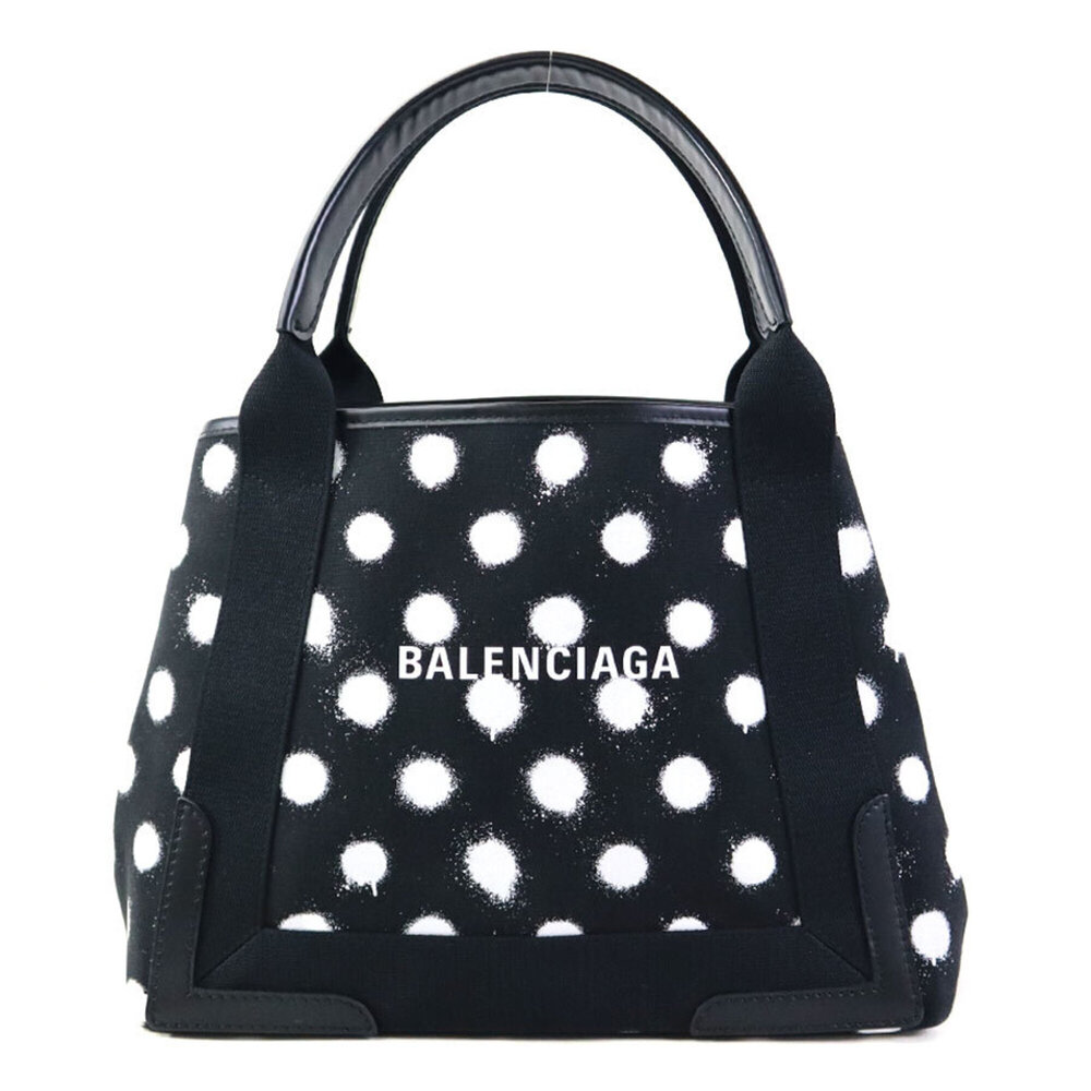 Balenciaga BALENCIAGA handbag, Navy Cabas S, canvas and leather, black, women...